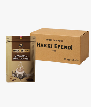 Hakkı Efendi Çikolatalı Türk Kahvesi Koli 200gr (12adet)