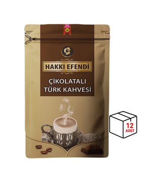 Hakkı Efendi Çikolatalı Türk Kahvesi Koli 200gr (12adet)
