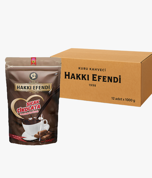 Hakkı Efendi Sıcak Çikolata Koli 1kg (12adet)-– Yoğun Kakao Lezzeti